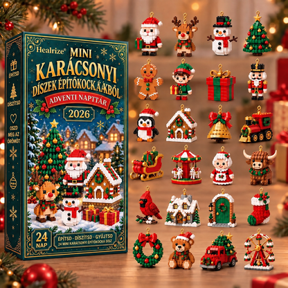 Healrize®🎈 Adventní kalendář s 24 vánočními mini ozdobami z kostiček